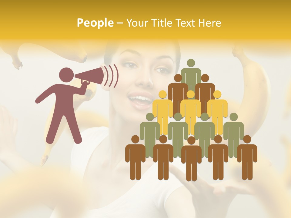 Nutrition Caucasian Banana PowerPoint Template