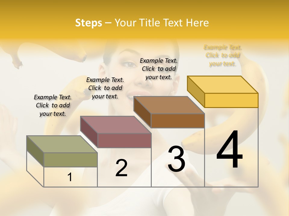 Nutrition Caucasian Banana PowerPoint Template