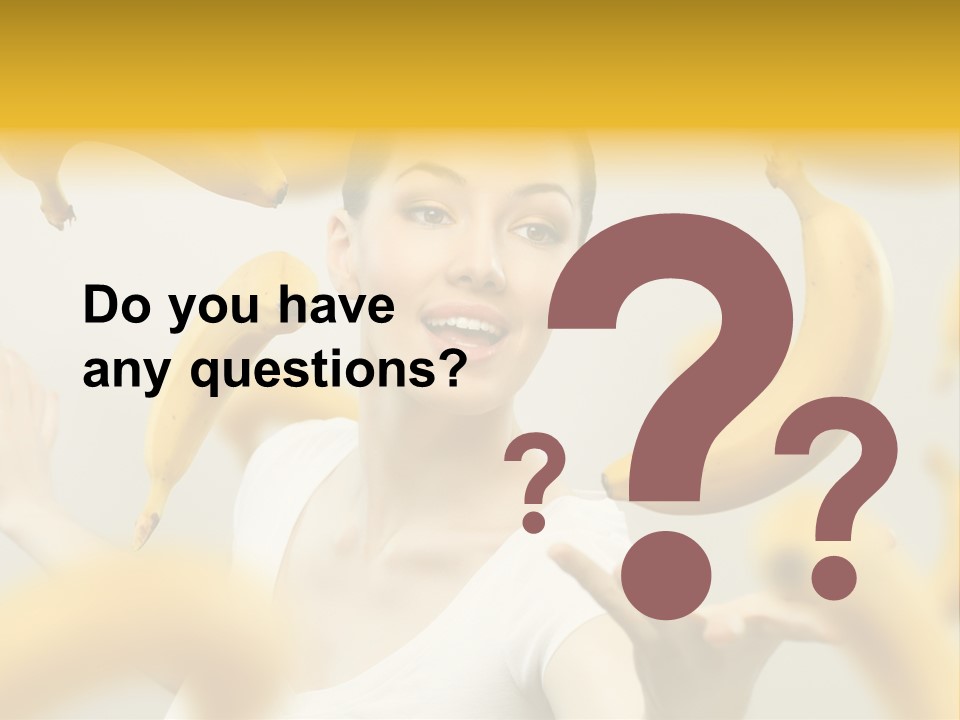 Nutrition Caucasian Banana PowerPoint Template