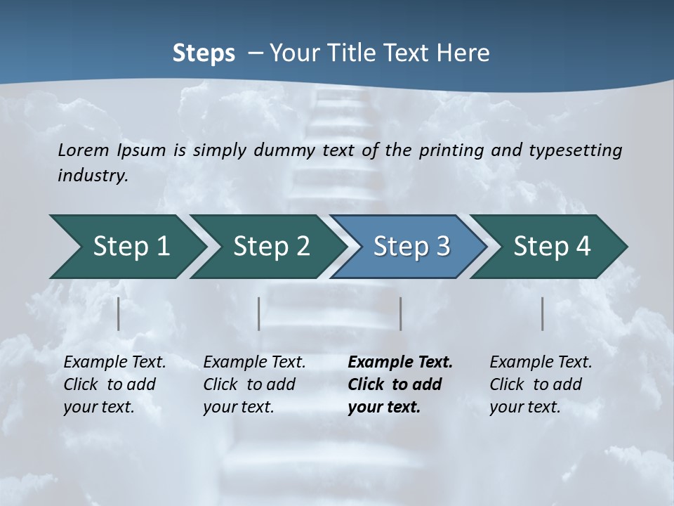 Rise Staircase Concept PowerPoint Template