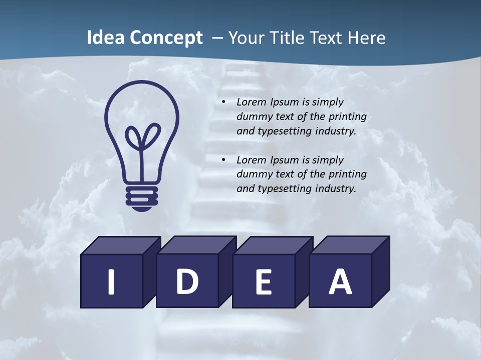 Rise Staircase Concept PowerPoint Template