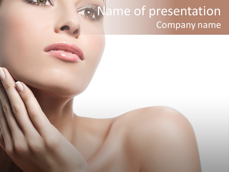 Shot Portrait Lady PowerPoint Template