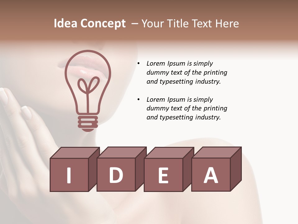 Shot Portrait Lady PowerPoint Template