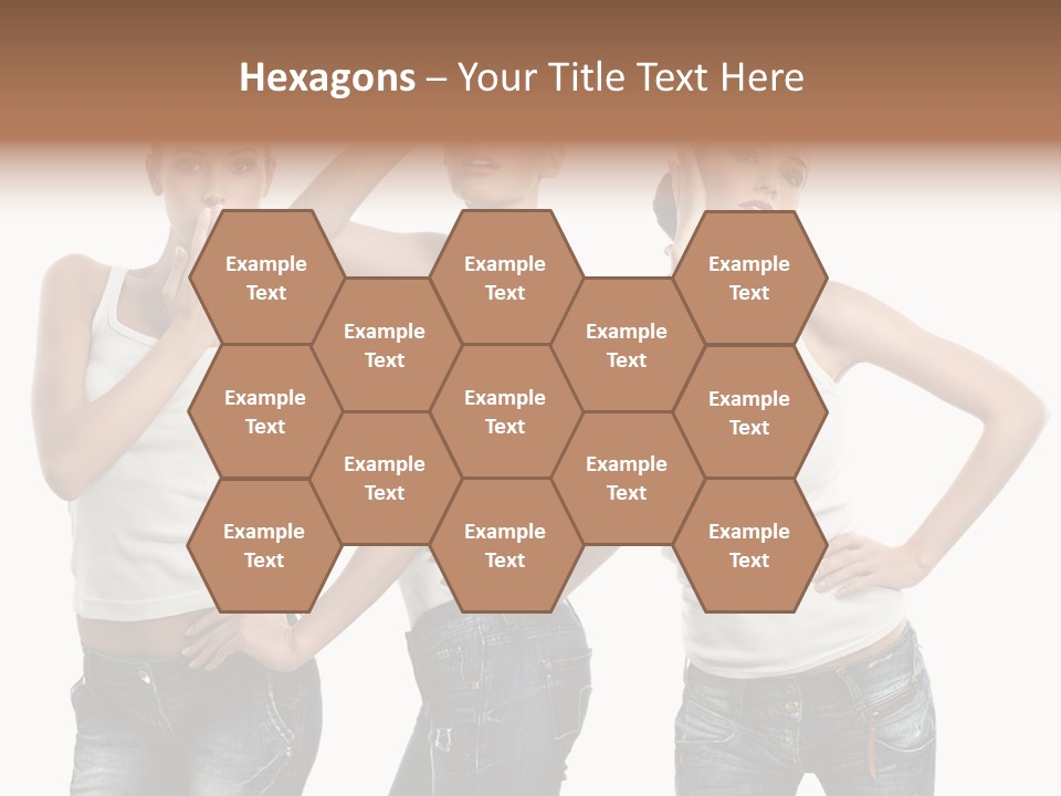 Lady Friends White PowerPoint Template