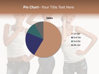 Lady Friends White PowerPoint Template