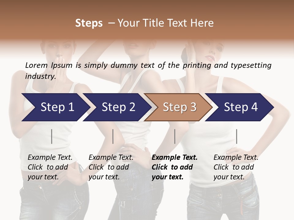 Lady Friends White PowerPoint Template
