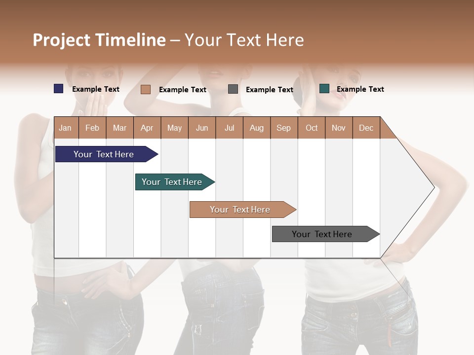 Lady Friends White PowerPoint Template
