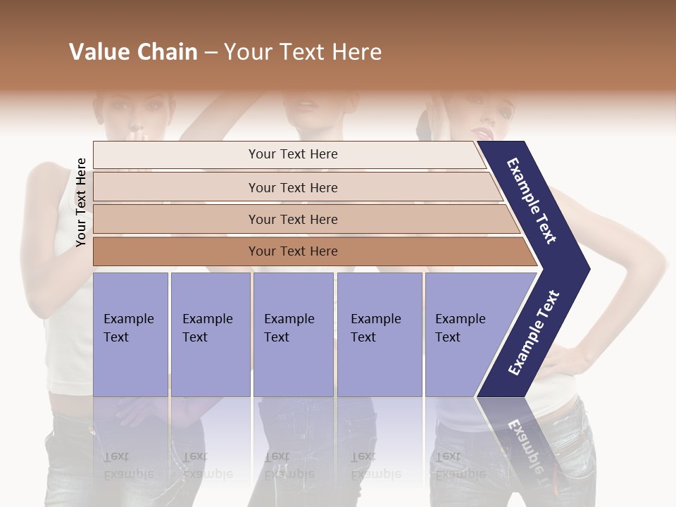 Lady Friends White PowerPoint Template