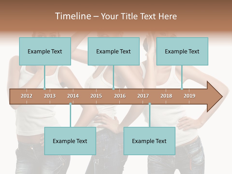 Lady Friends White PowerPoint Template