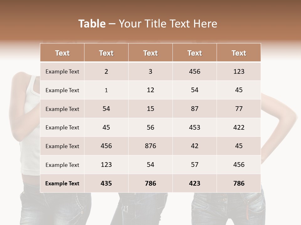 Lady Friends White PowerPoint Template