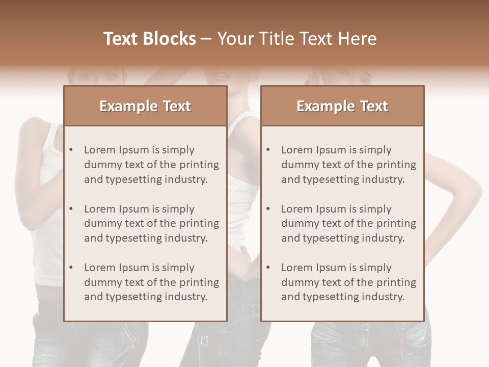 Lady Friends White PowerPoint Template