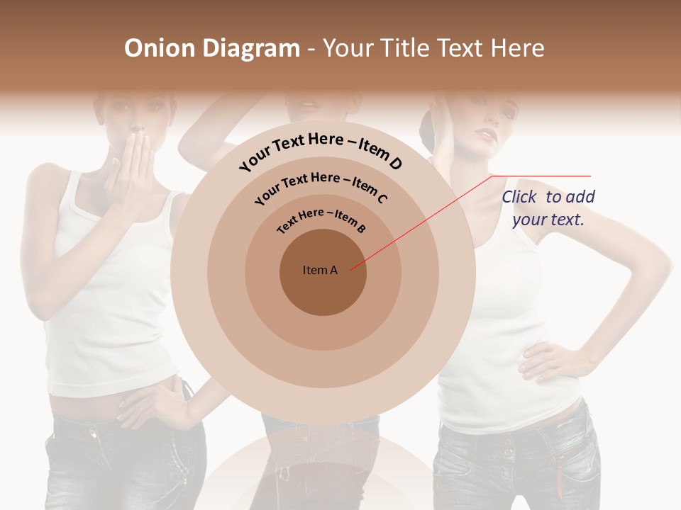 Lady Friends White PowerPoint Template