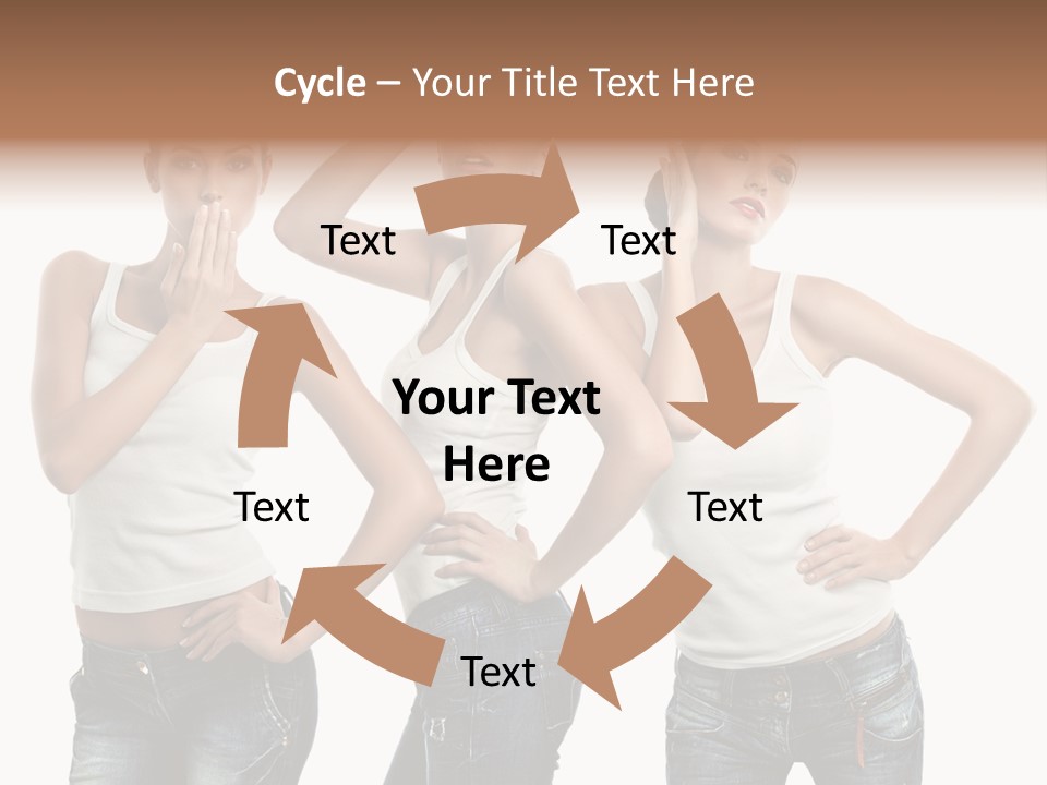 Lady Friends White PowerPoint Template