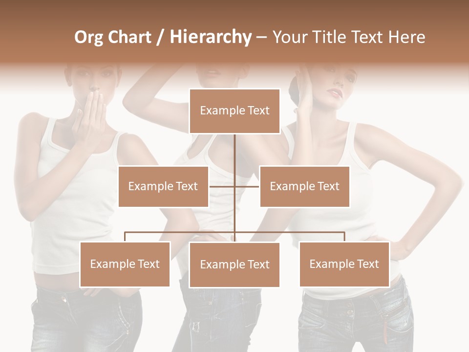 Lady Friends White PowerPoint Template