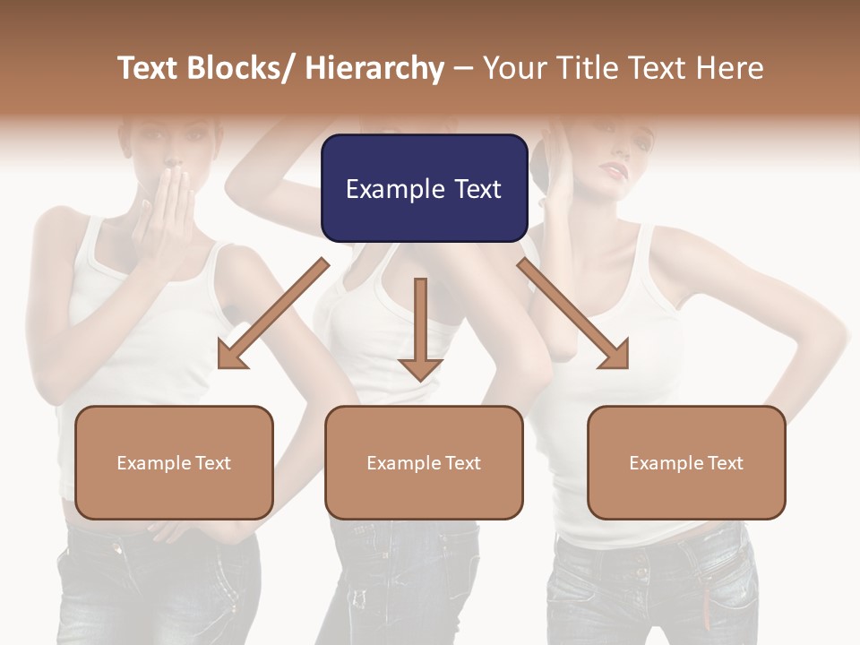 Lady Friends White PowerPoint Template