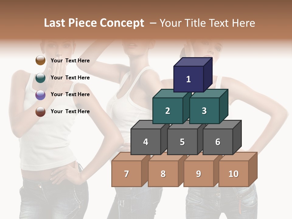 Lady Friends White PowerPoint Template