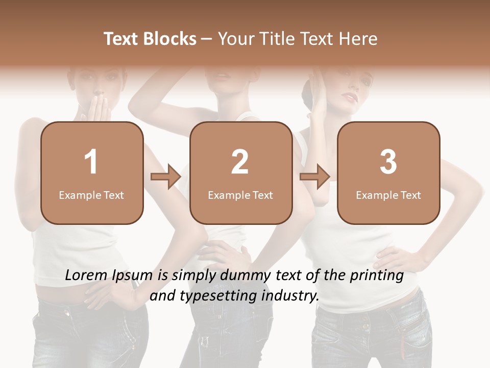 Lady Friends White PowerPoint Template