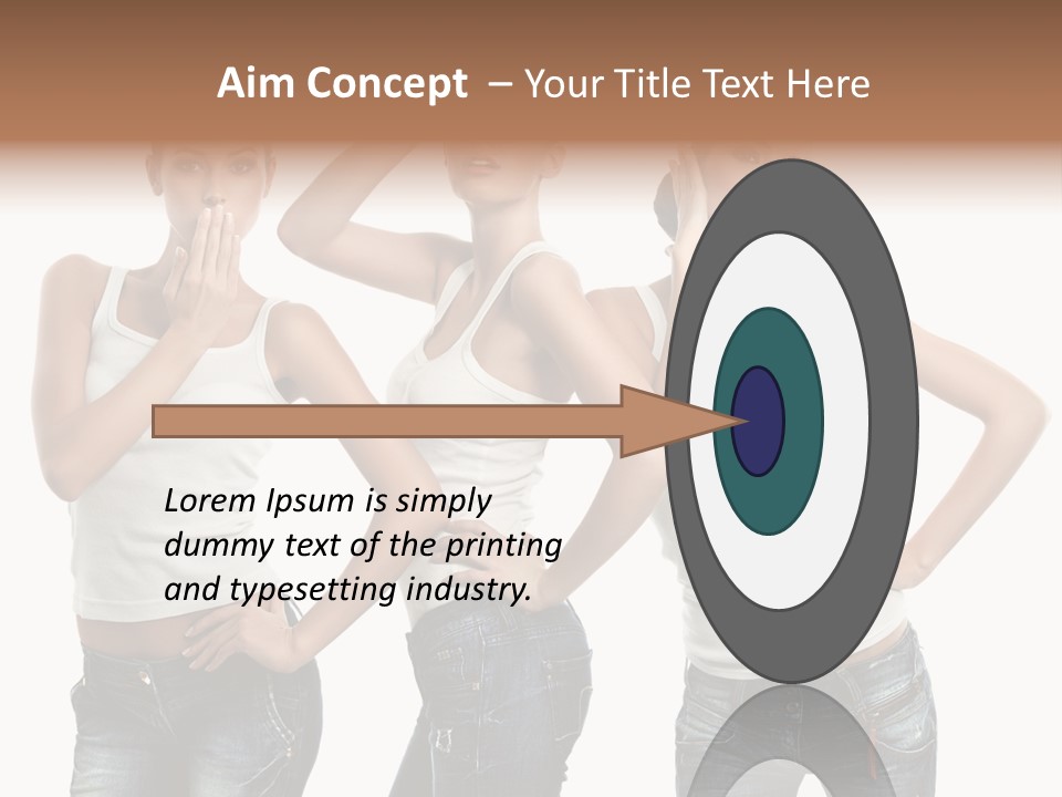 Lady Friends White PowerPoint Template