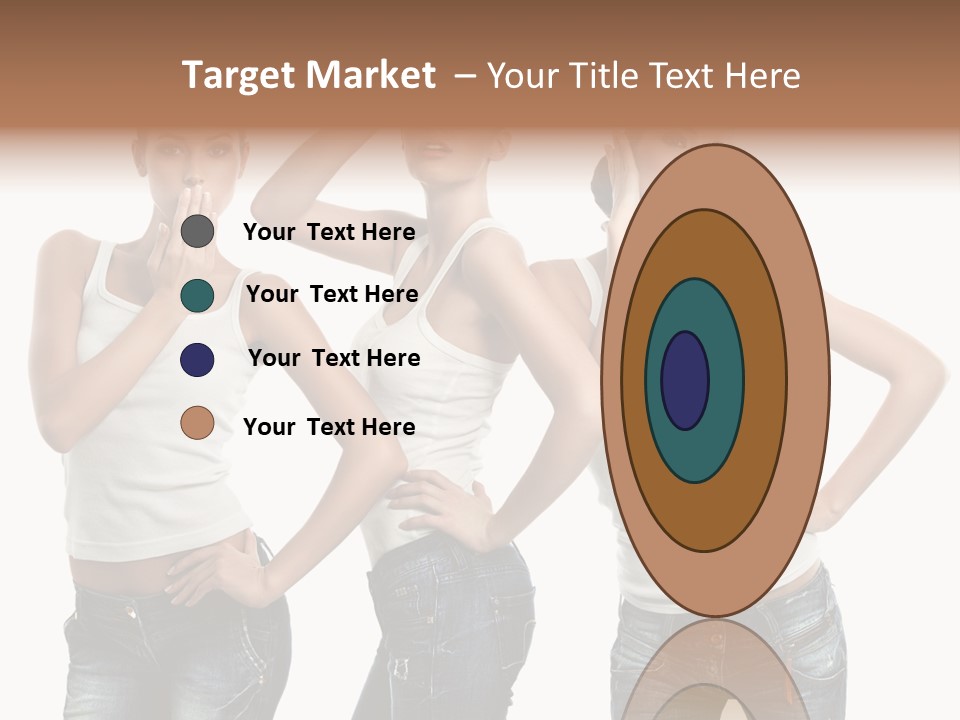 Lady Friends White PowerPoint Template