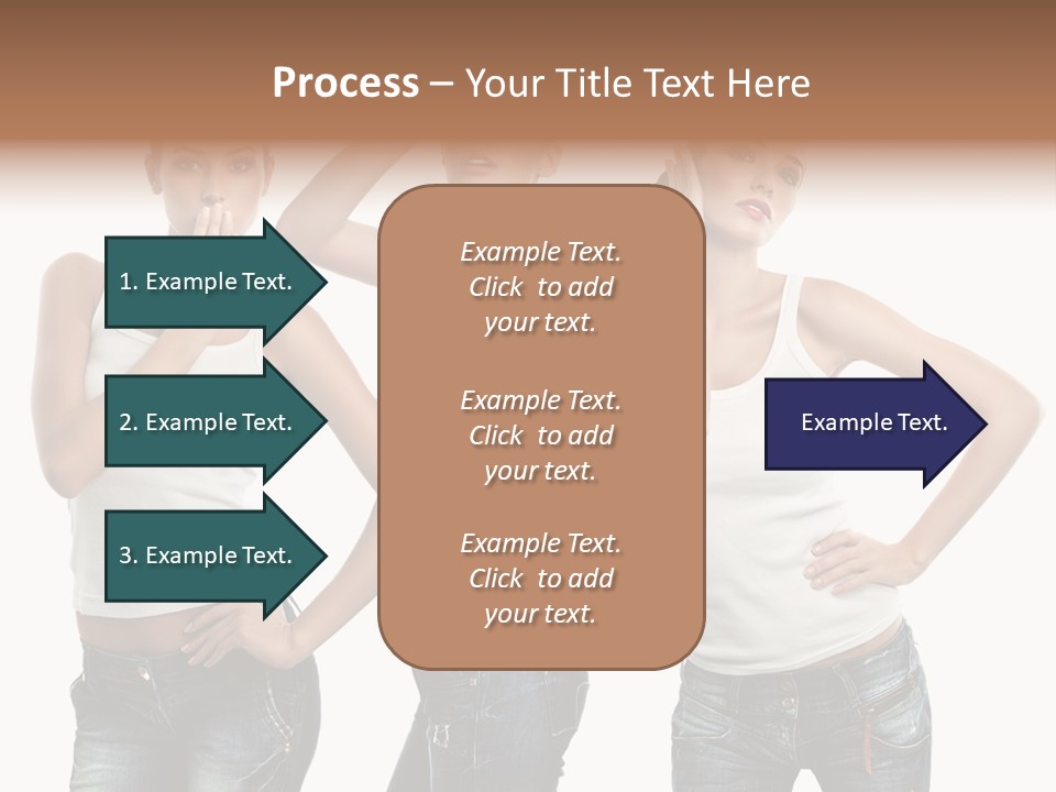 Lady Friends White PowerPoint Template