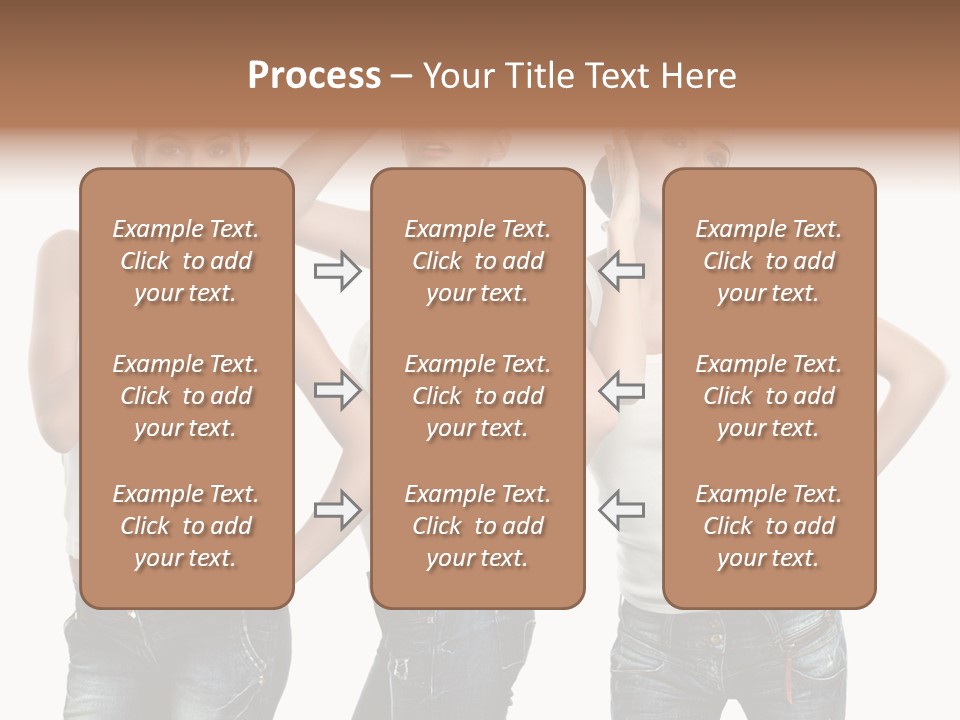 Lady Friends White PowerPoint Template