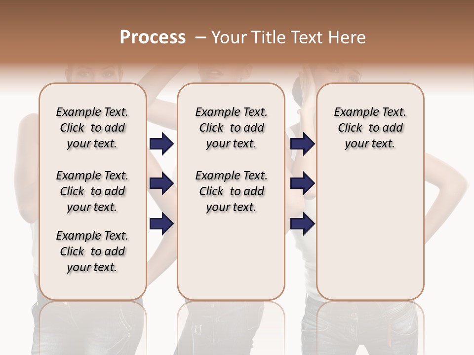 Lady Friends White PowerPoint Template