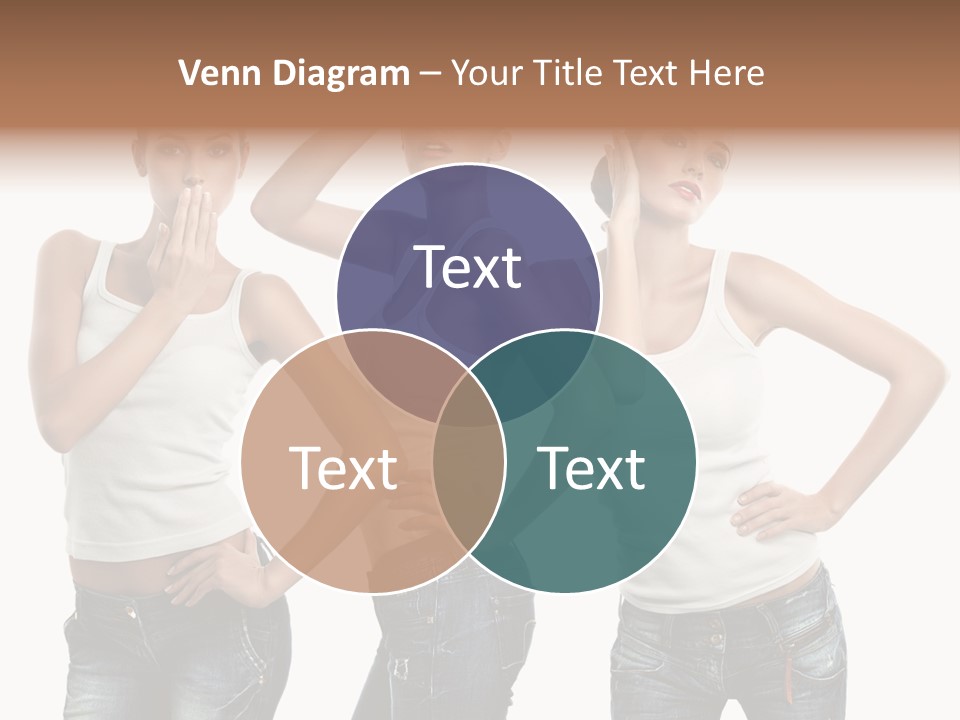 Lady Friends White PowerPoint Template