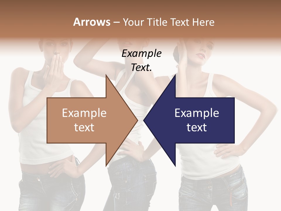 Lady Friends White PowerPoint Template