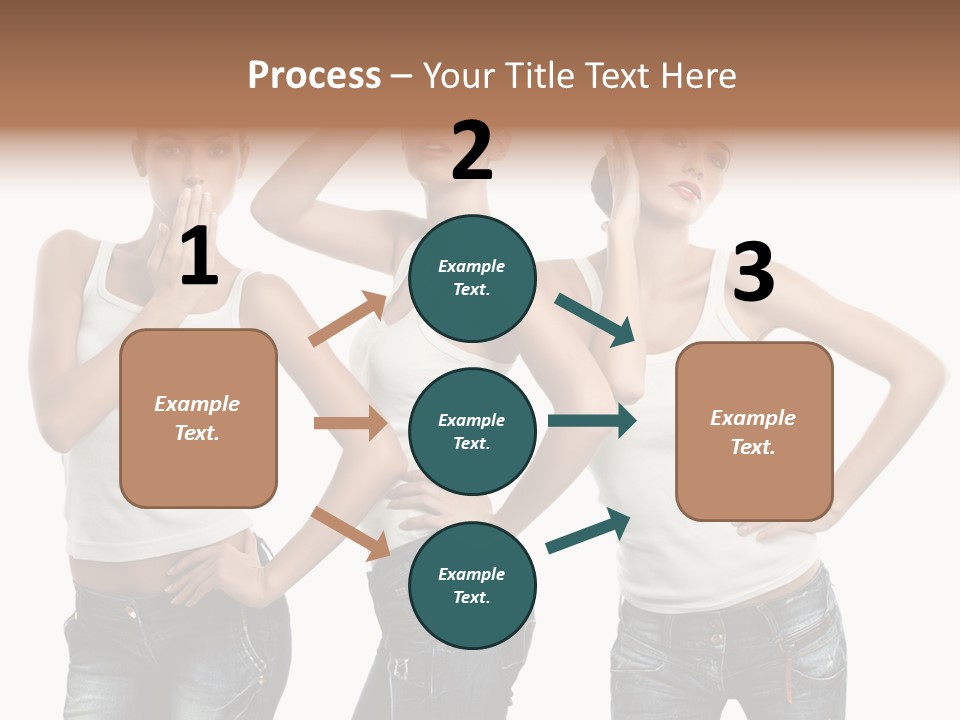 Lady Friends White PowerPoint Template