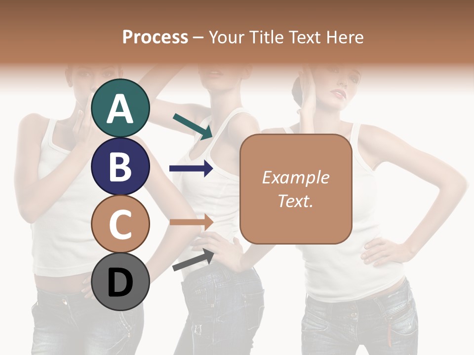 Lady Friends White PowerPoint Template