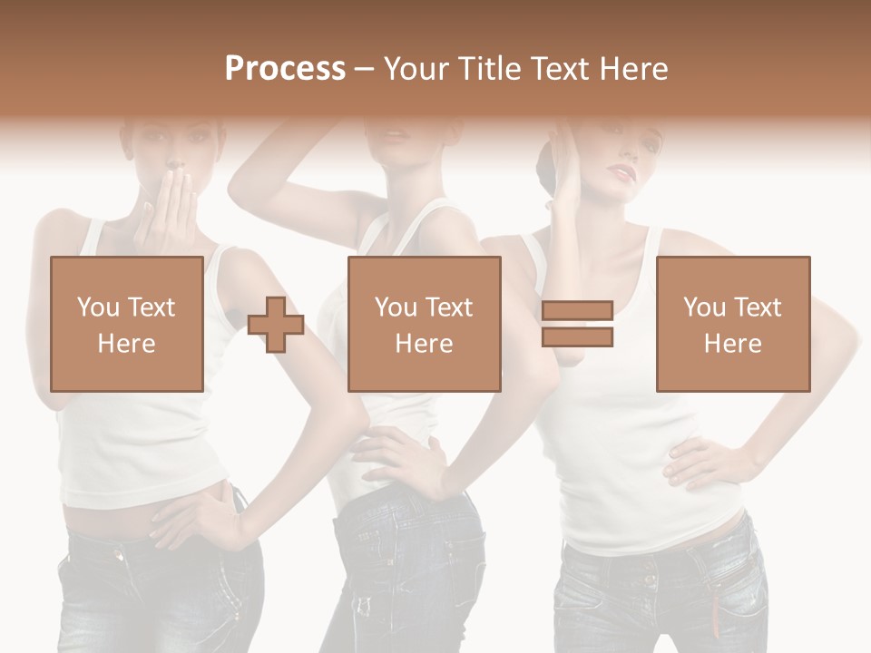Lady Friends White PowerPoint Template
