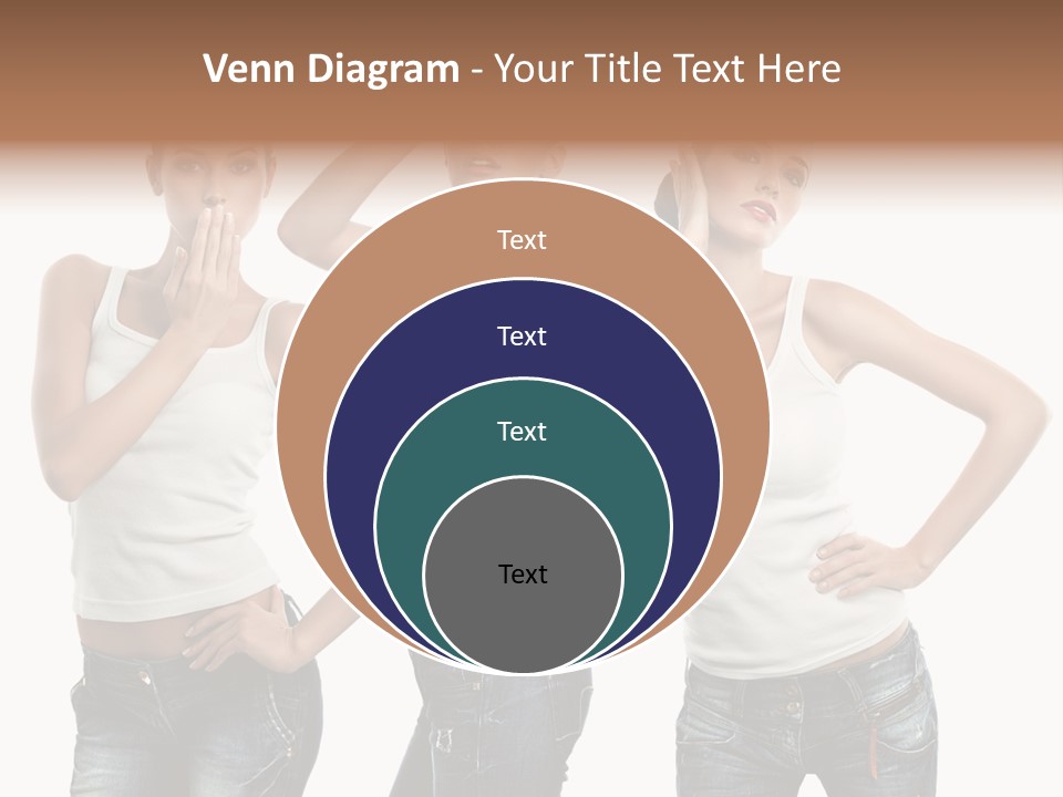 Lady Friends White PowerPoint Template