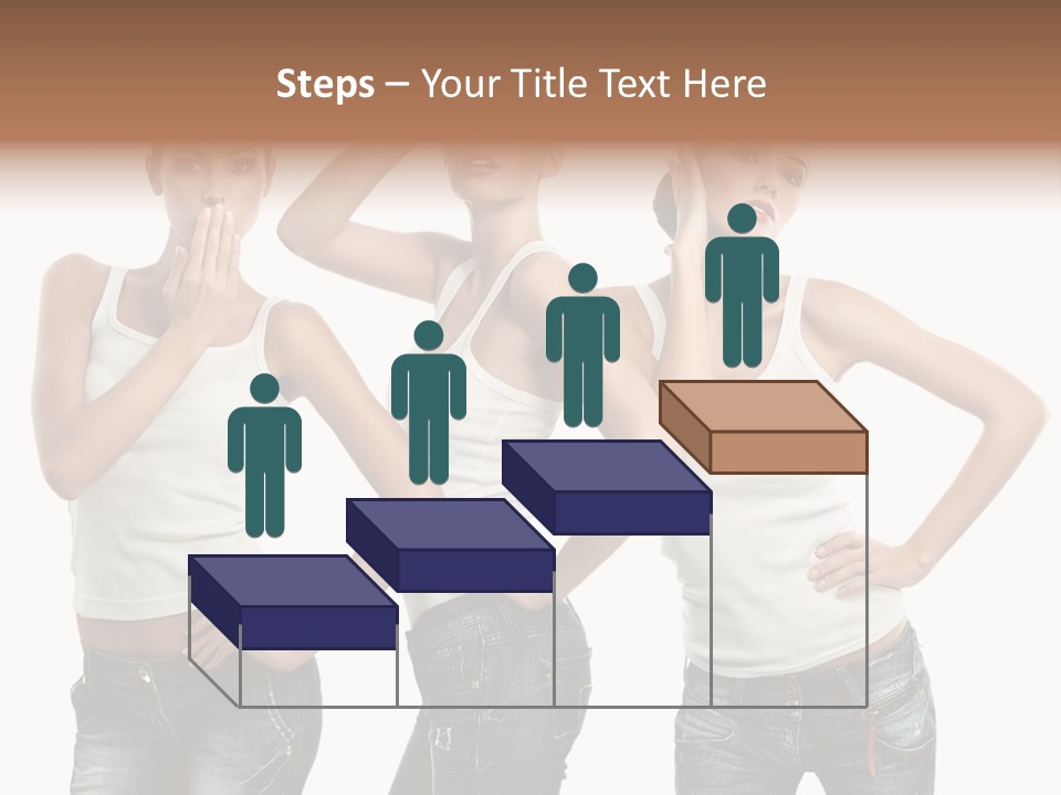 Lady Friends White PowerPoint Template