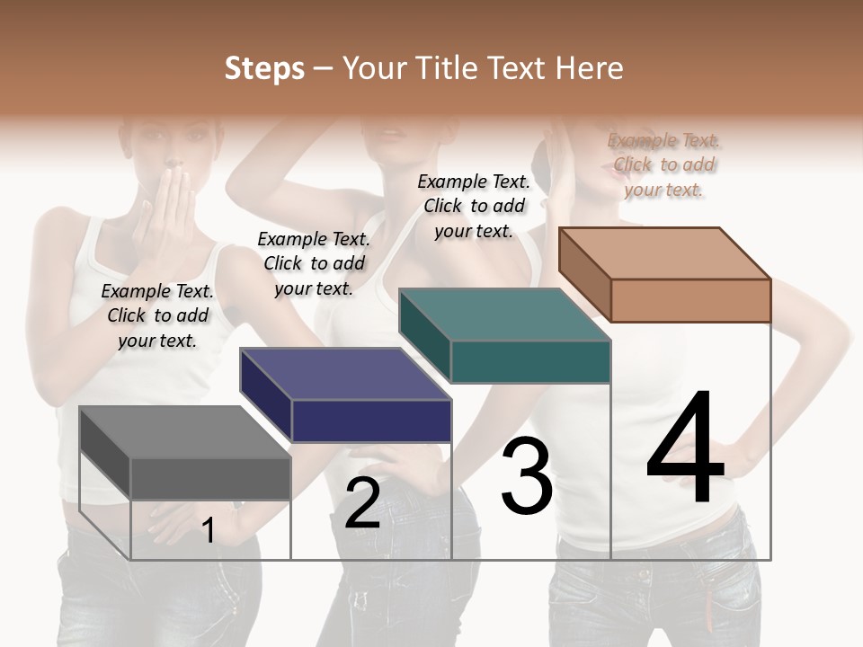 Lady Friends White PowerPoint Template