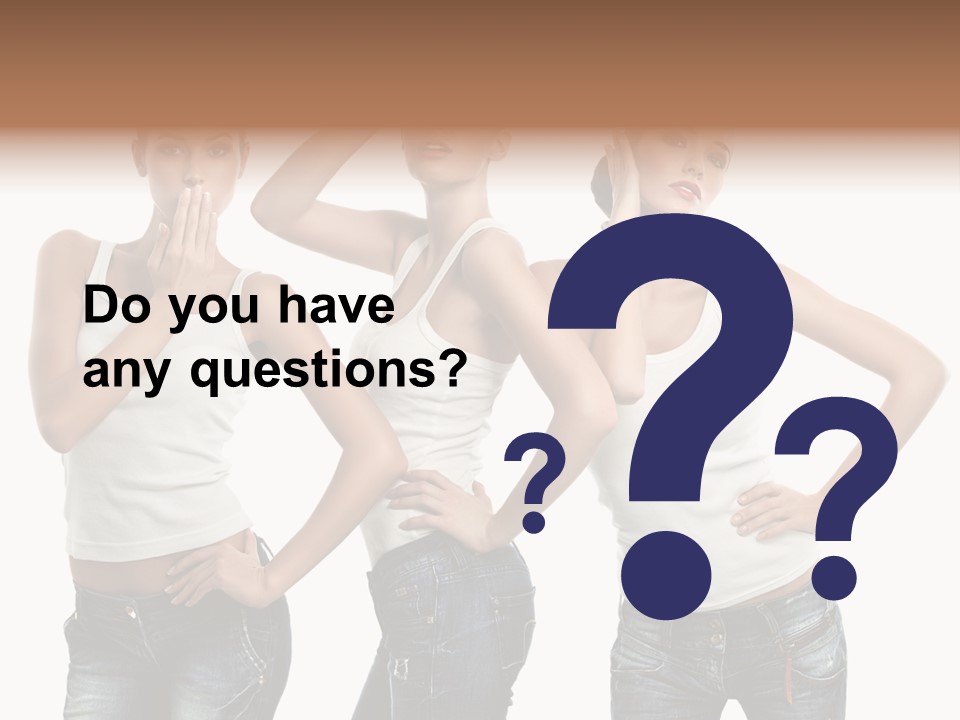 Lady Friends White PowerPoint Template