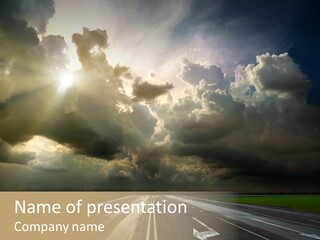 Trucking Contrast Scenics PowerPoint Template