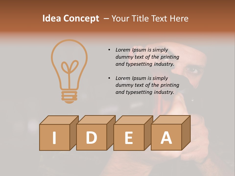 Armor Warrior Aiming PowerPoint Template