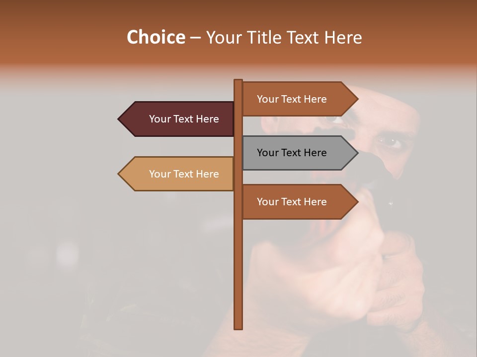 Armor Warrior Aiming PowerPoint Template