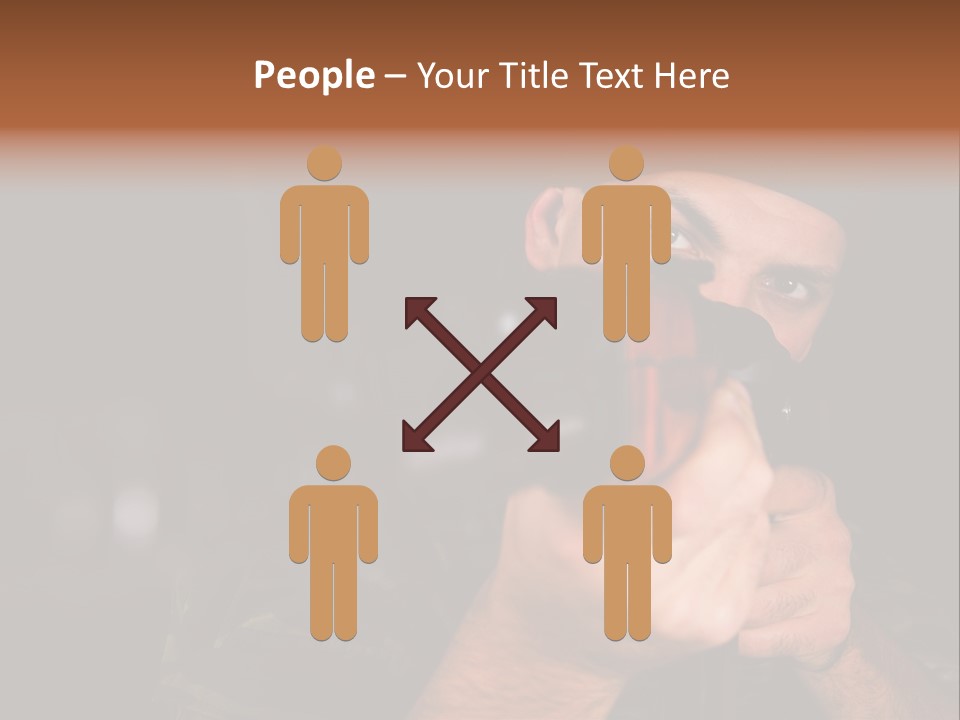 Armor Warrior Aiming PowerPoint Template