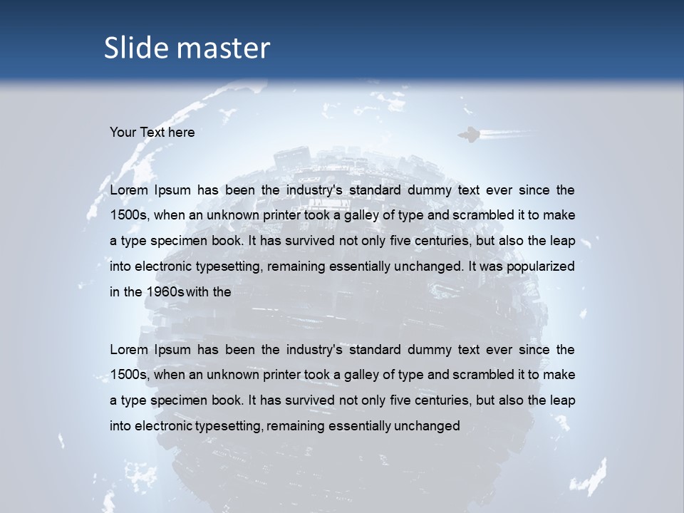 Station Black Aerial PowerPoint Template