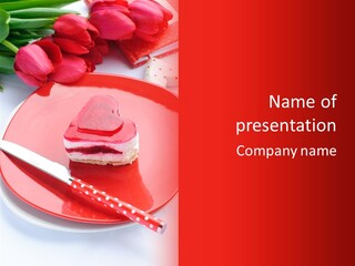 Heart Day Plate PowerPoint Template