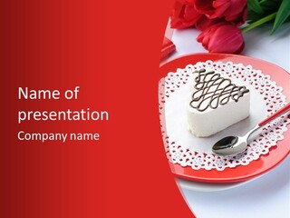 Valentine Dessert Green PowerPoint Template