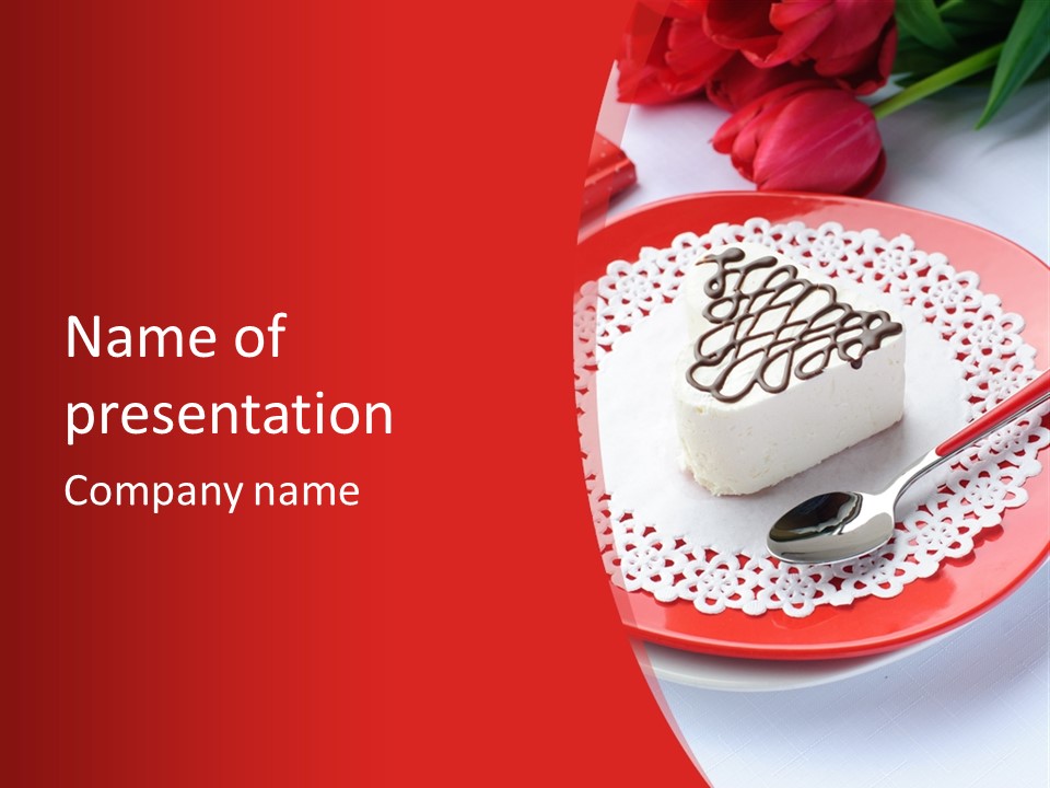 Valentine Dessert Green PowerPoint Template