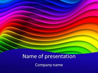 Border Rainbow Background PowerPoint Template