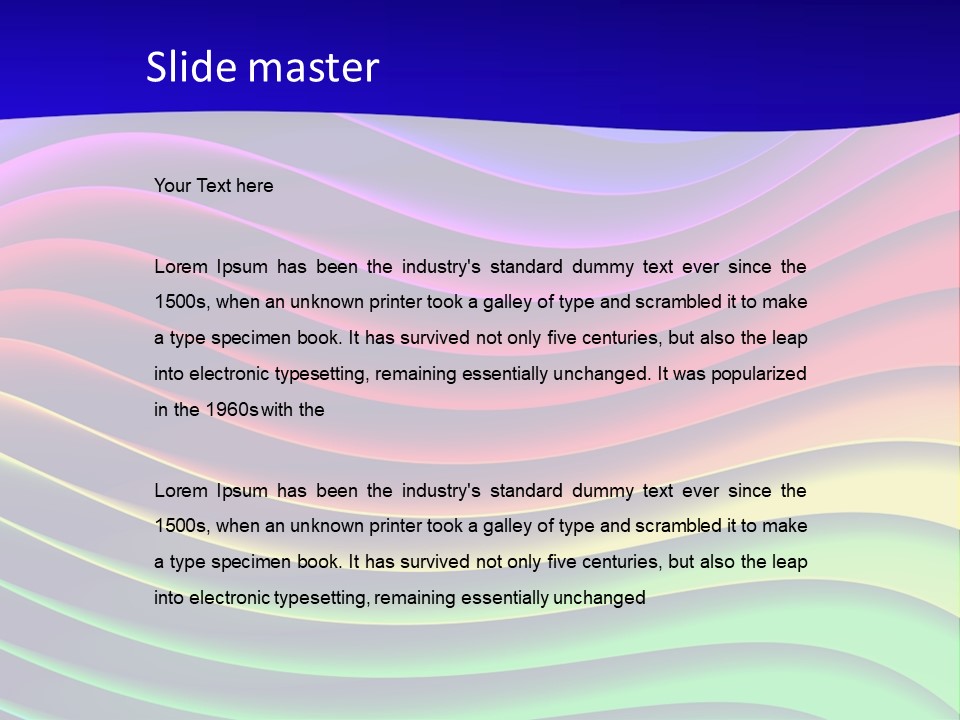 Border Rainbow Background PowerPoint Template