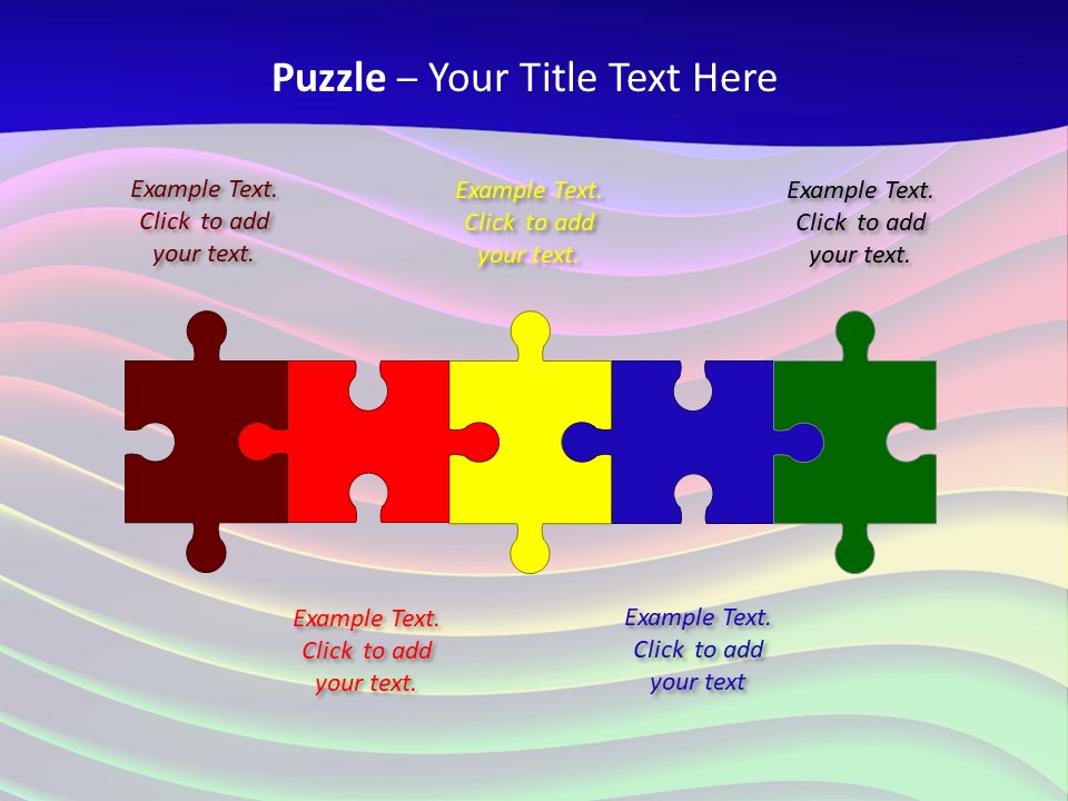 Border Rainbow Background PowerPoint Template