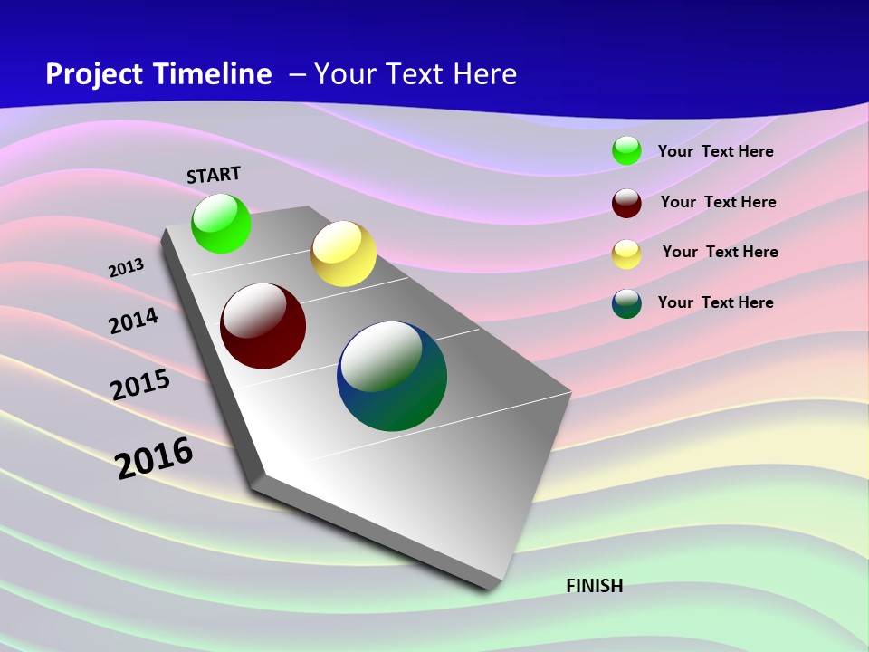 Border Rainbow Background PowerPoint Template