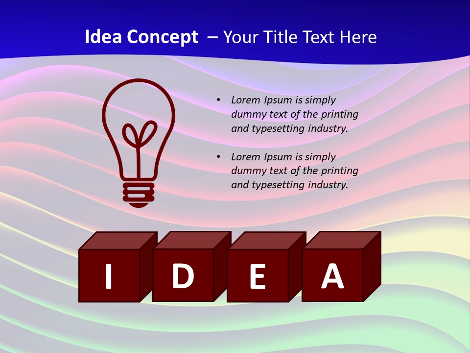 Border Rainbow Background PowerPoint Template