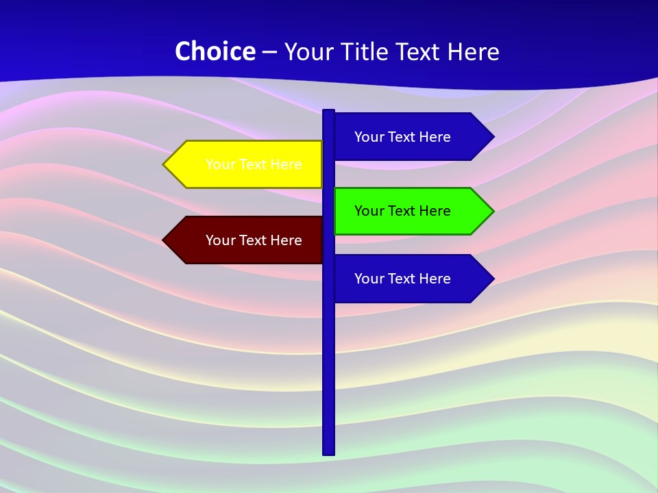 Border Rainbow Background PowerPoint Template