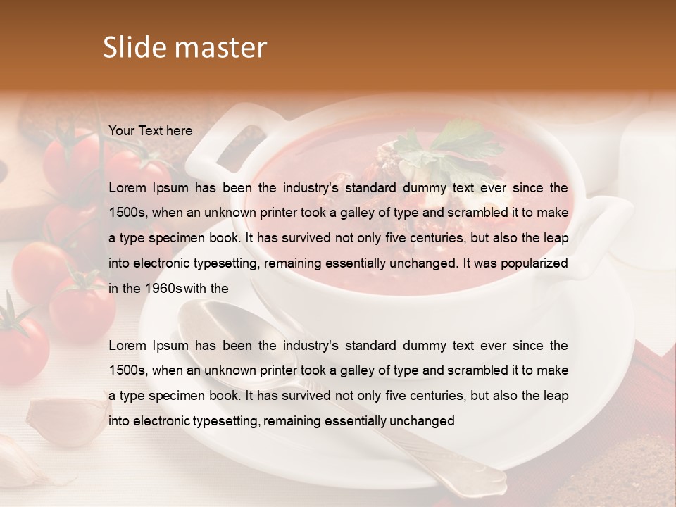 Dishware Red Beet Beetroot PowerPoint Template